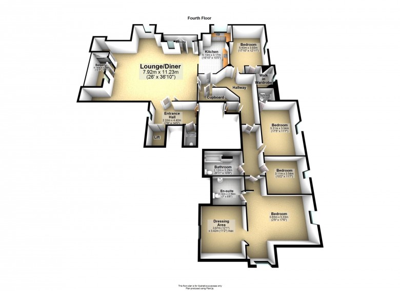 Floorplan for Scarisbrick House, Derby Street, Ormskirk